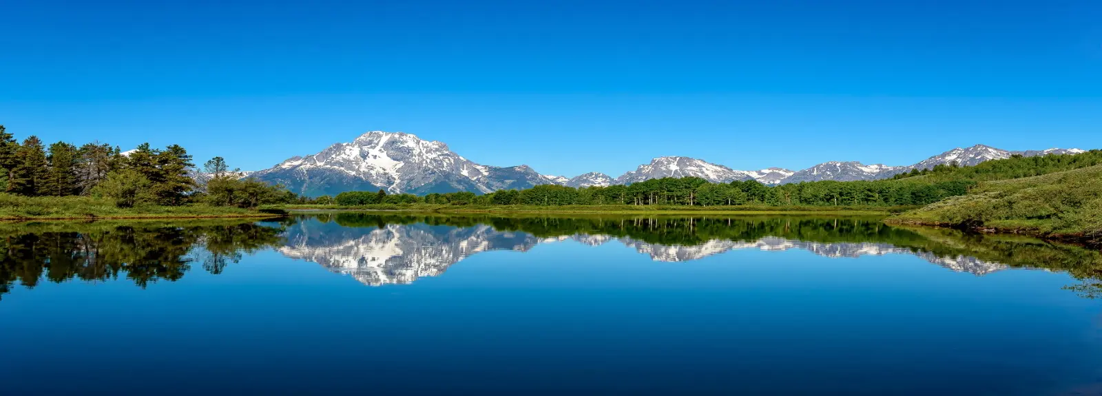 Mountain reservoir landscape